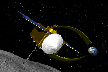 OSIRIS-REx у астероида (в представлении художника)