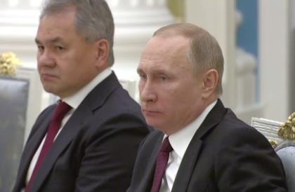 Министр обороны России Сергей Шойгу и президент Владимир Путин