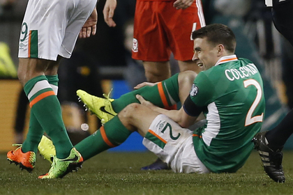 Капитан сборной Ирландии по футболу сломал ногу в отборочном матче ЧМ-2018