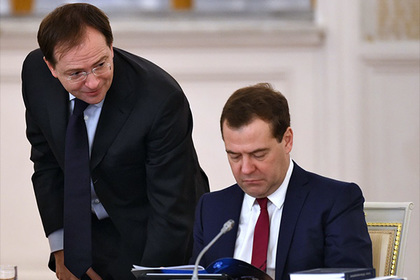 Владимир Мединский и Дмитрий Медведев