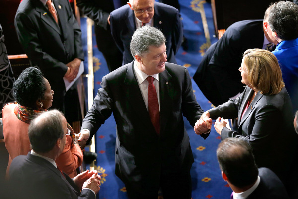 Петр Порошенко и члены Конгресса США