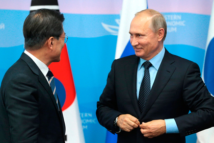 Мун Чжэ Ин и Владимир Путин