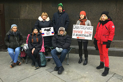 В Кремле отреагировали на голодовку зоозащитников возле Госдумы