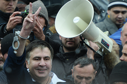 Михаил Саакашвили, освобожденный своими сторонниками 