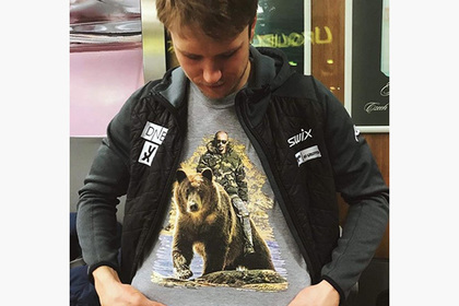 Норвежский биатлонист пожалел о фото в футболке с Путиным на медведе