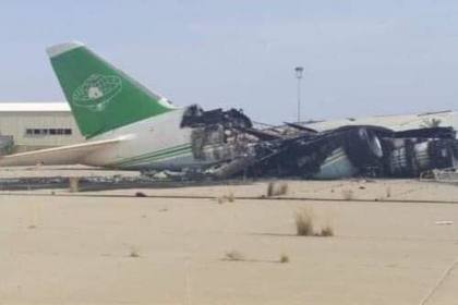 Уничтоженный в Триполи самолет Ан-124