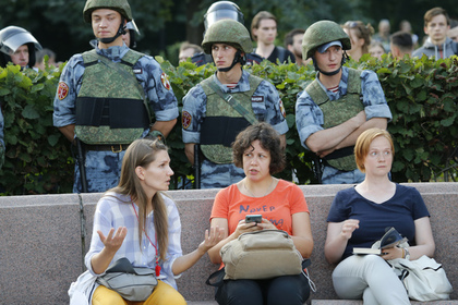 Названо число задержанных на акции протеста в Москве