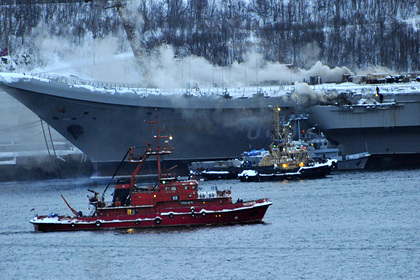 Возникновение пожара на крейсере «Адмирал Кузнецов» объяснили
