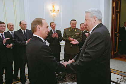 Официальная церемония передачи власти от Бориса Ельцина Владимиру Путину, 1999 год