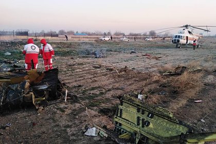 Опубликованы фотографии с места катастрофы украинского самолета в Иране