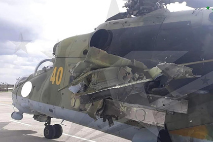 Сирийцы показали обстрелянный турками Ми-25