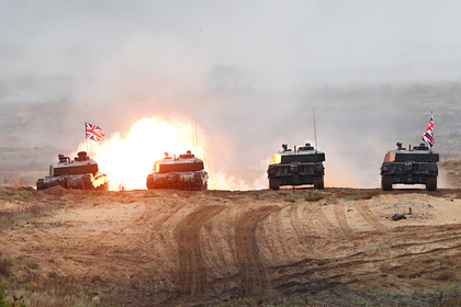 Британские танки на учениях в Латвии, октябрь 2019 года