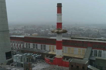 В Красноярске взорвали дымовую трубу