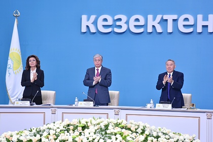 Дарига Назарбаева, Касым-Жомарт Токаев и Нурсултан Назарбаев
