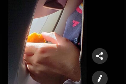 Странные действия авиапассажирки с едой во время полета рассмешили попутчика