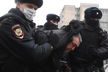 В МВД назвали число участников несанкционированной акции в центре Москвы