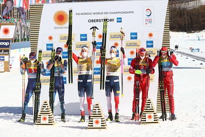 Большунов и Ретивых завоевали бронзу в командном спринте на чемпионате мира
