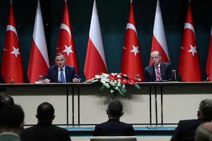 Президент Турции Реджеп Тайип Эрдоган и президент Польши Андрей Дуда