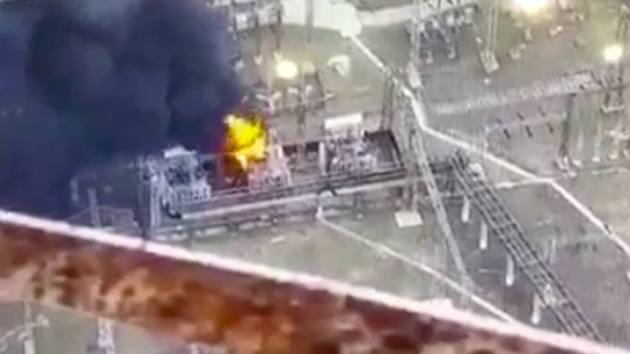 Луганская ТЭС в Счастье загорелась после попадания снаряда