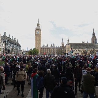 В Лондоне тысячи людей вышли на демонстрацию в поддержку Палестины