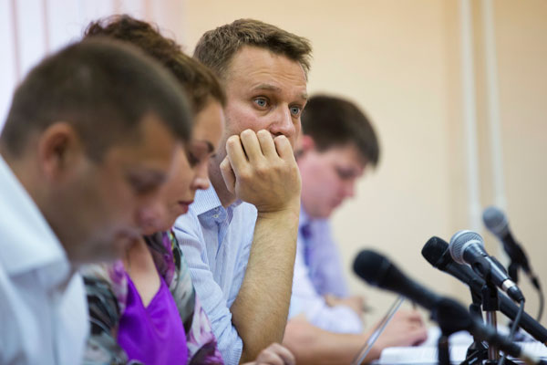 Алексей Навальный на заседании Ленинского районного суда Кирова, 16 мая 2013 года