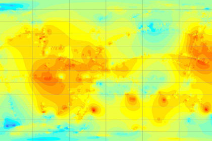 Топографическая карта Титана