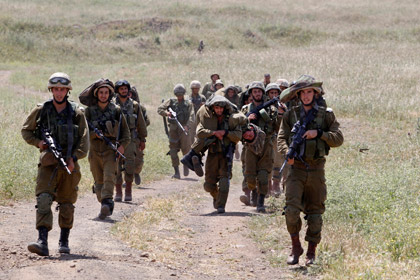 Израильские военнослужащие на Голанских высотах