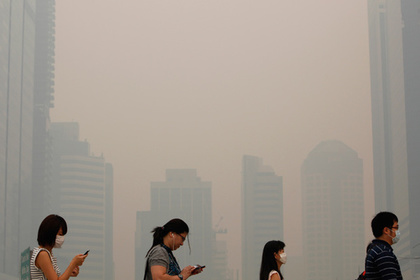 Смог в Сингапуре из-за лесных пожаров