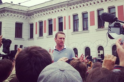 Алексей Навальный на Ярославском вокзале в Москве