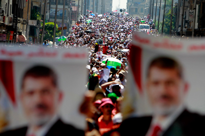 Сторонники Мохаммеда Мурси на улицах Каира