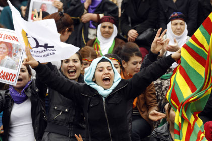 Митинг в поддержку сирийских курдов