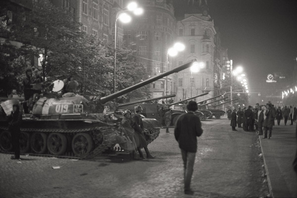 Советские танки в Праге, 21 августа 1968 года