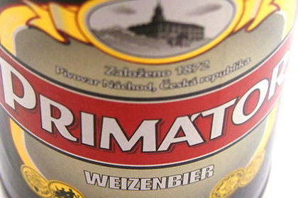 Этикетка пива Primator Weizenbier
