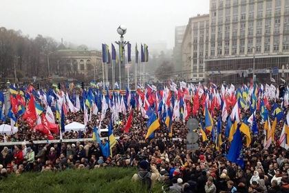 Украинская оппозиция начала бессрочную акцию в поддержку евроинтеграции