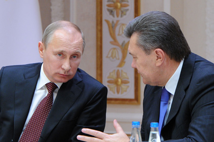 Президент России Владимир Путин и президент Украины Виктор Янукович 