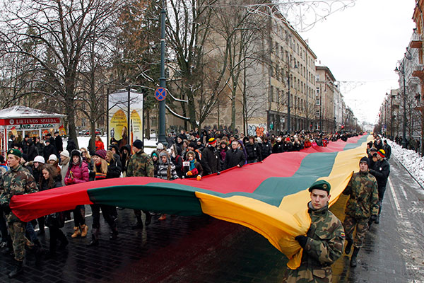 Акция в день памяти защитников свободы Литвы