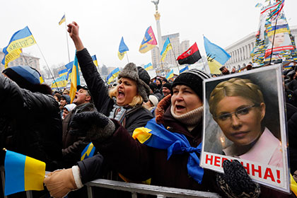 Портрет Юлии Тимошенко на «Евромайдане»