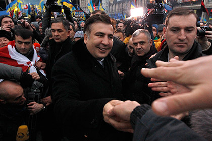 Михаил Саакашвили на «Евромайдане», 7 декабря 2013 года