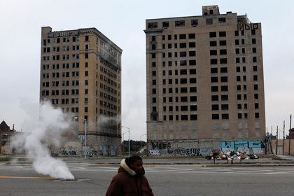 Пустые здания в Детройте