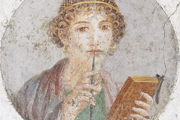 Помпейская фреска с изображением женщины, которую принято называть Сапфо