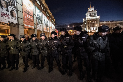 На Триумфальной площади в Москве. 31 марта 2013 года