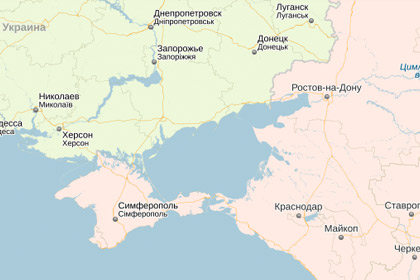 Крым на «Яндекс.Картах», 24 марта 2014 года