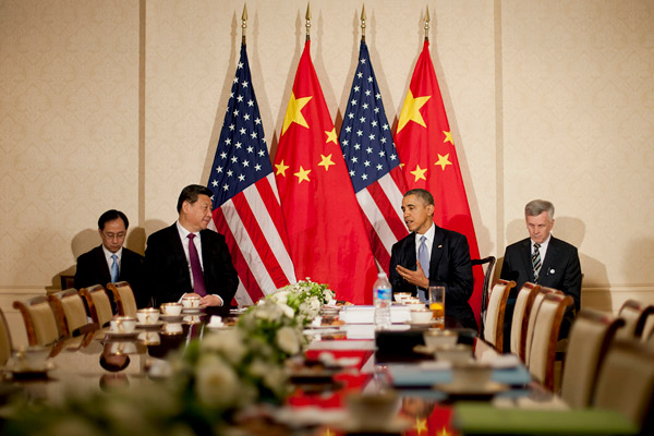 Си Цзиньпин и Барак Обама, 24 марта 2014 года