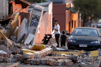 Чилийский город Икике после землетрясения