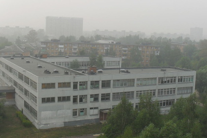 Смог над Серпуховом в августе 2010 года