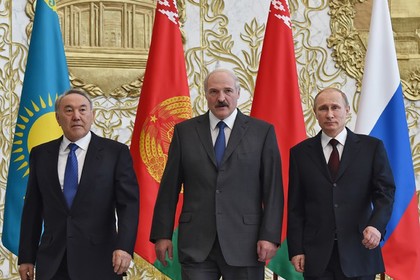 Нурсултан Назарбаев, Александр Лукашенко и Владимир Путин