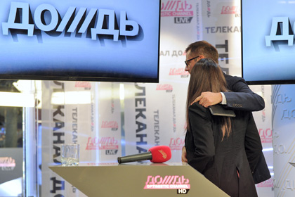 Генеральный директор телеканала «Дождь» Наталья Синдеева и Александр Винокуров