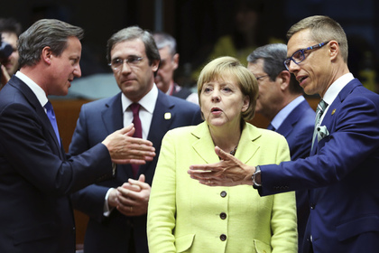 Канцлер ФРГ Ангела Меркель на саммите ЕС