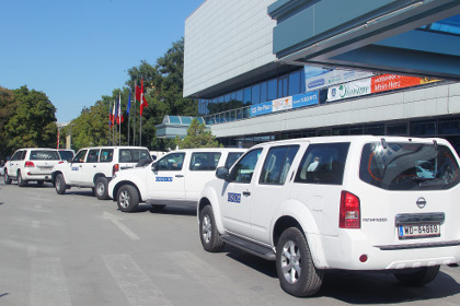 Автомобили наблюдателей ОБСЕ в Ростовской области