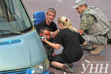 Последствия взрыва на Европейской площади, 8 августа 2014 года
